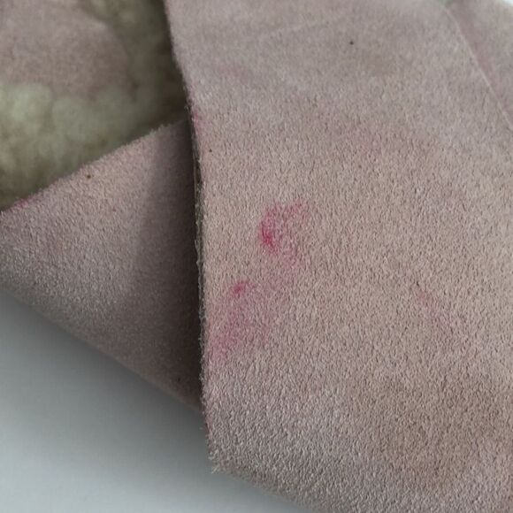 Marc Fisher slip on shearling wool and pink suede open toe ship on shoes MLCANNA - Picture 9 of 9